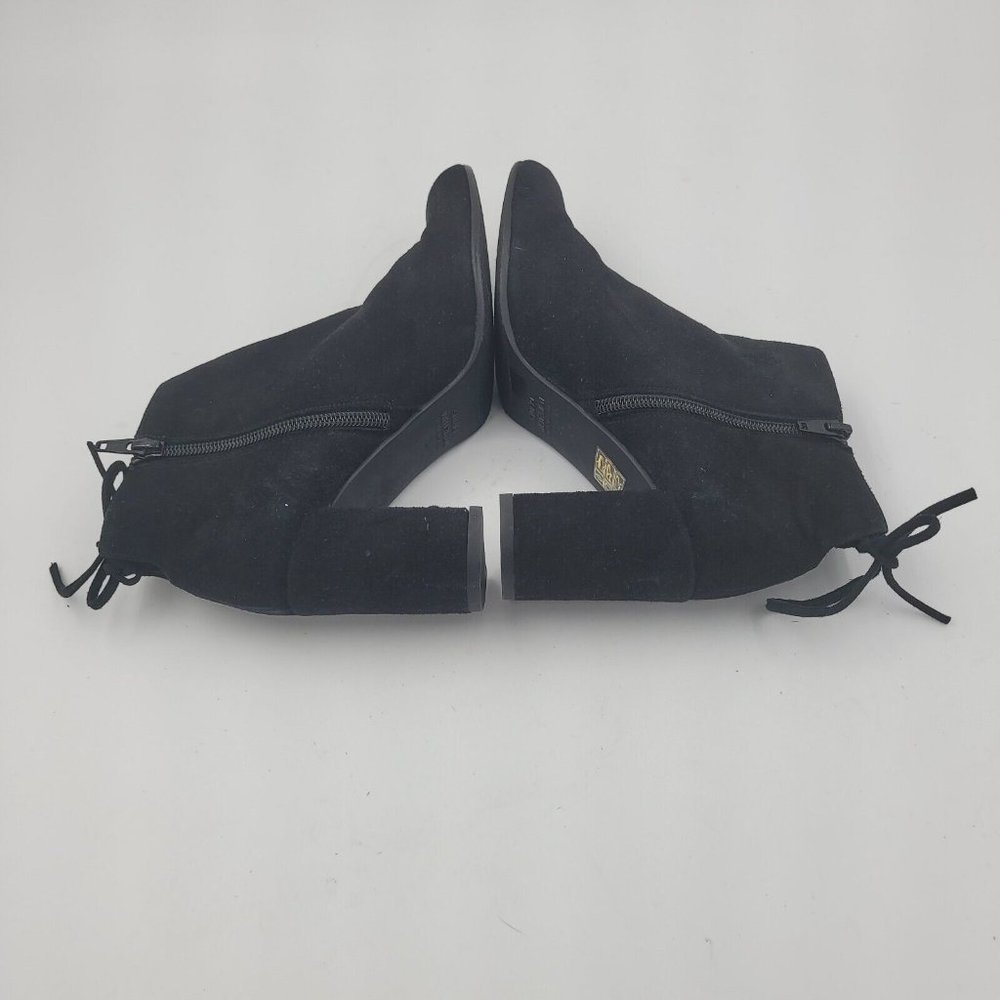 Stuart Weitzman " Lofty " Black Suede Side Zip Back Tie Ankle Bootie NWOB S 6 - Picture 7 of 12